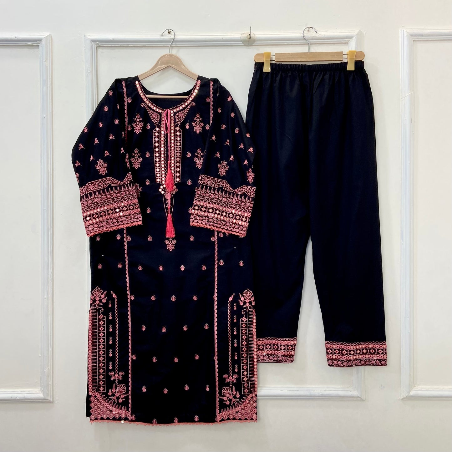 Multi Matcha Embroidered 3PC (Premium Cotton) D-392.
