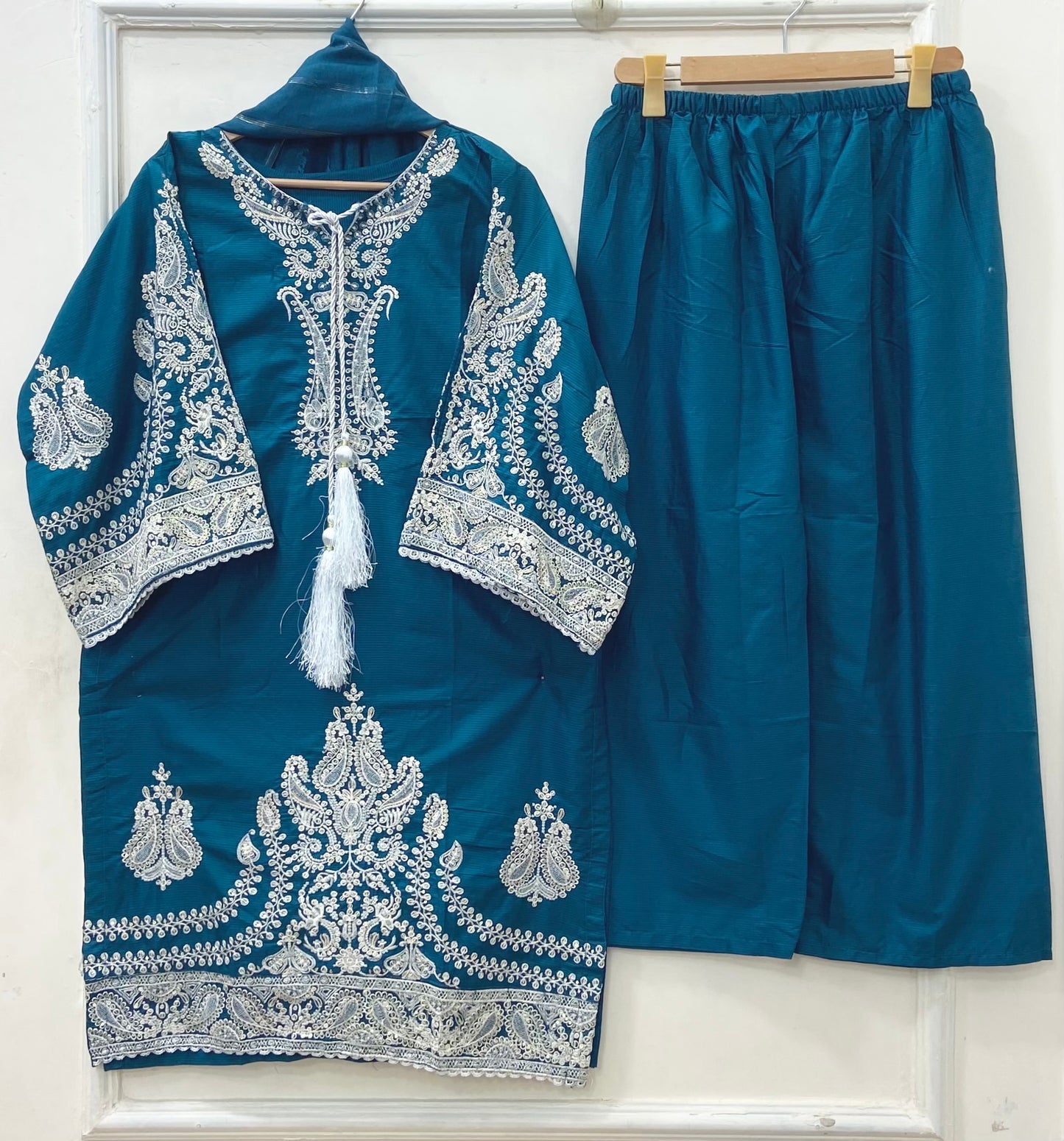 Embroidered 3PC | Cotton D-625