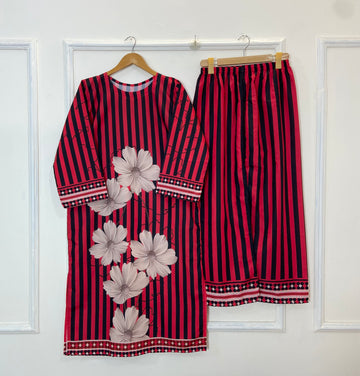 Wine Doux Co-Ord Set (Swiss Silk) D-173