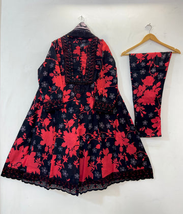 Luxe Sequins Red 3PC (Lawn) 22