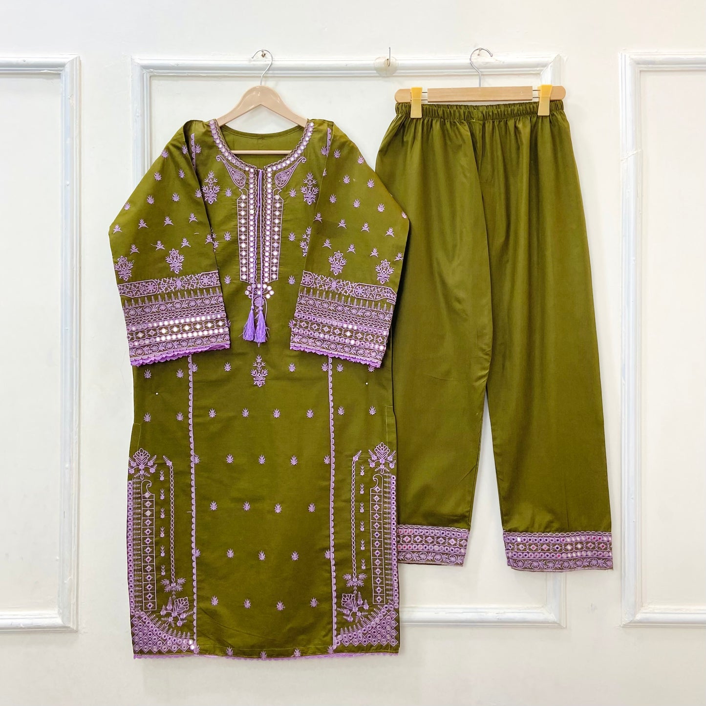 Multi Matcha Embroidered 2PC (Premium Cotton) D-392.