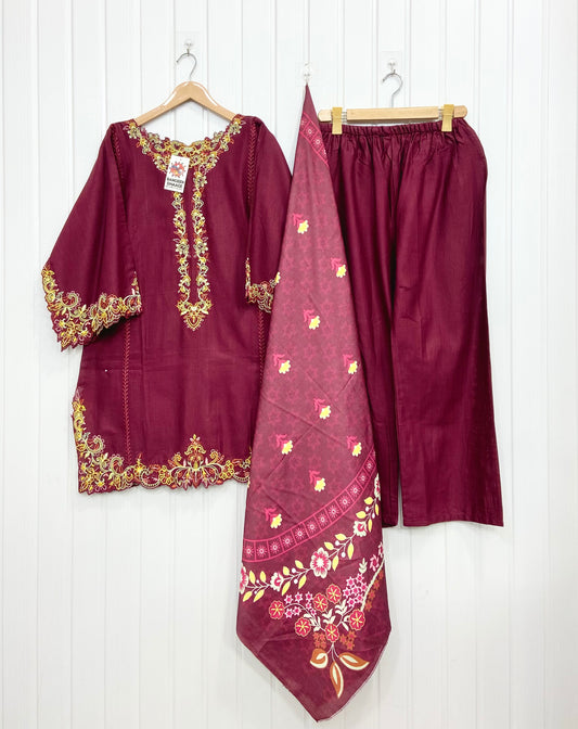 Article: D-1182 Khaddar 3piece