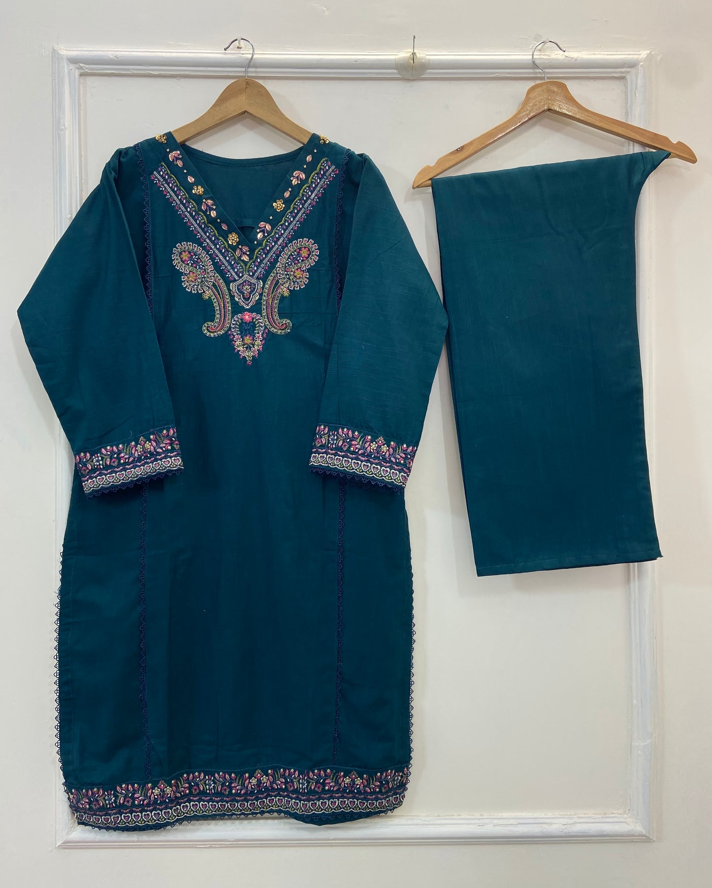 Embellished Beauty 2PC (Hand-crafted) (Khaddar) D-166