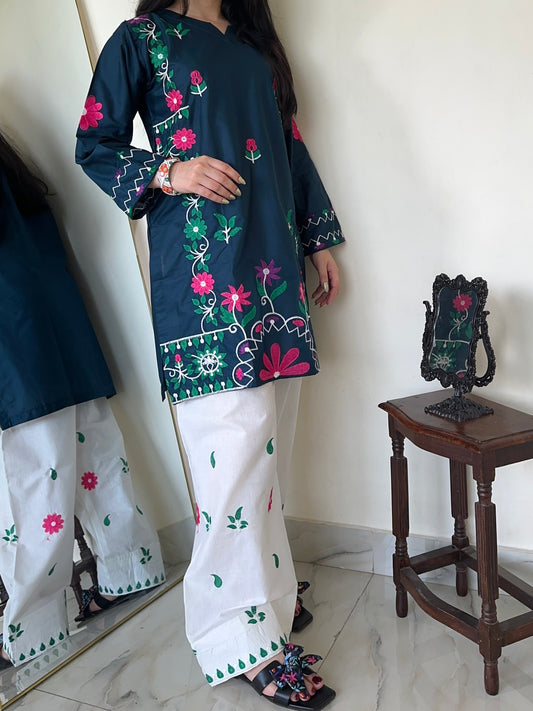 Neelam | Farshi Shalwar 2PC Cotton D-631