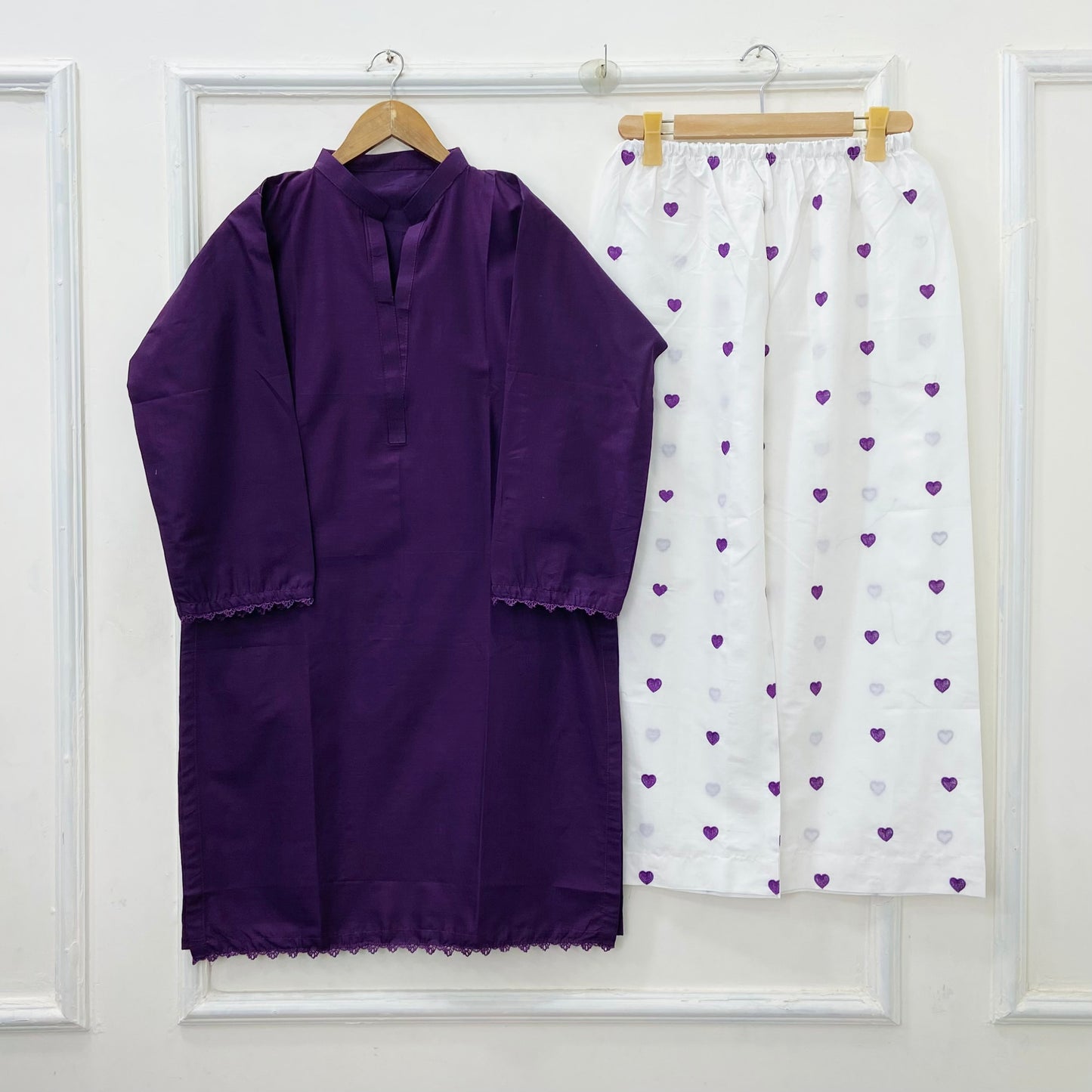 Sweetheart Embroidered 2PC (Premium Cotton) D-462