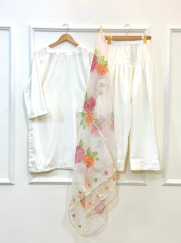 Hand-Painted Diva Beauty 3PC (Raw Silk) D-157