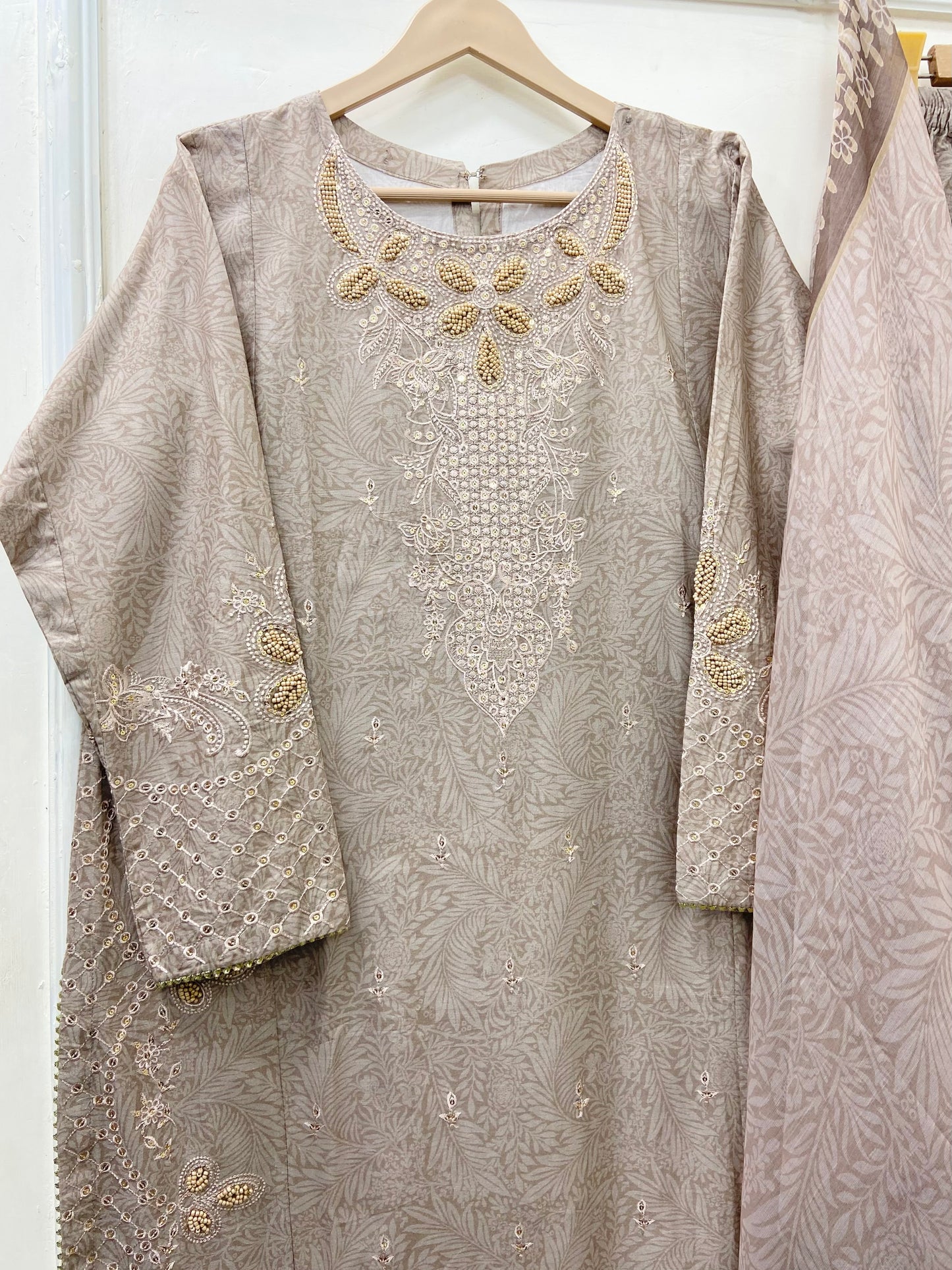 Purely Beige 3PC (Lawn) D-527