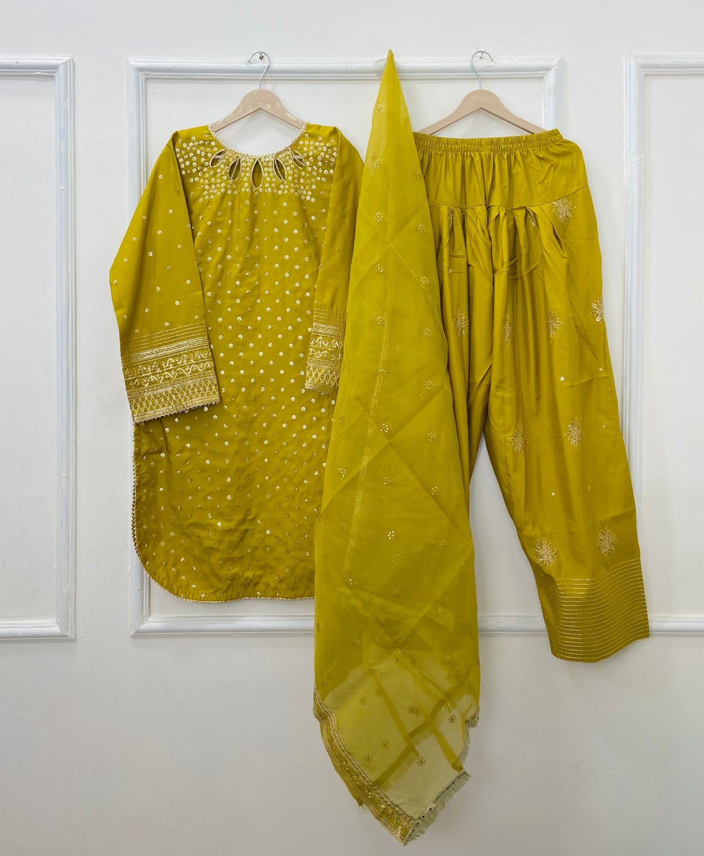 Polka Eid Vibes 3PC (Cotton Silk) D-441