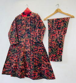 Printed Frocks 3PC (Lawn) D-50