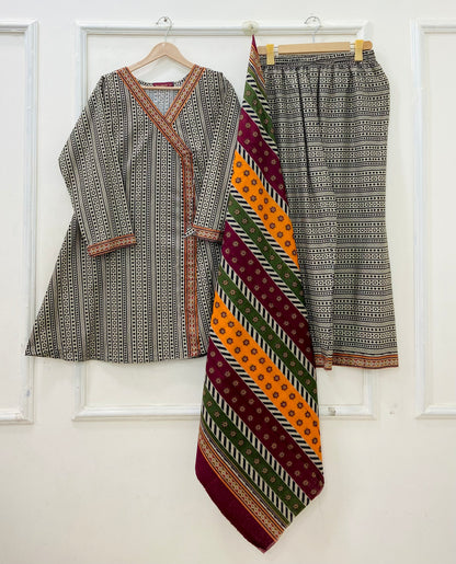 Short Frocks | 3PC Binsaeed Lawn D-670