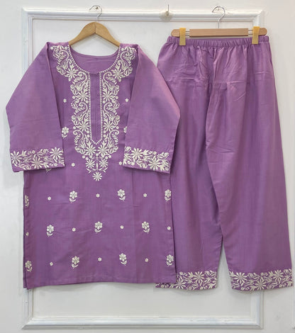 Trendy Embroidered Farshi Shalwar 2PC (Khaddar) D-235