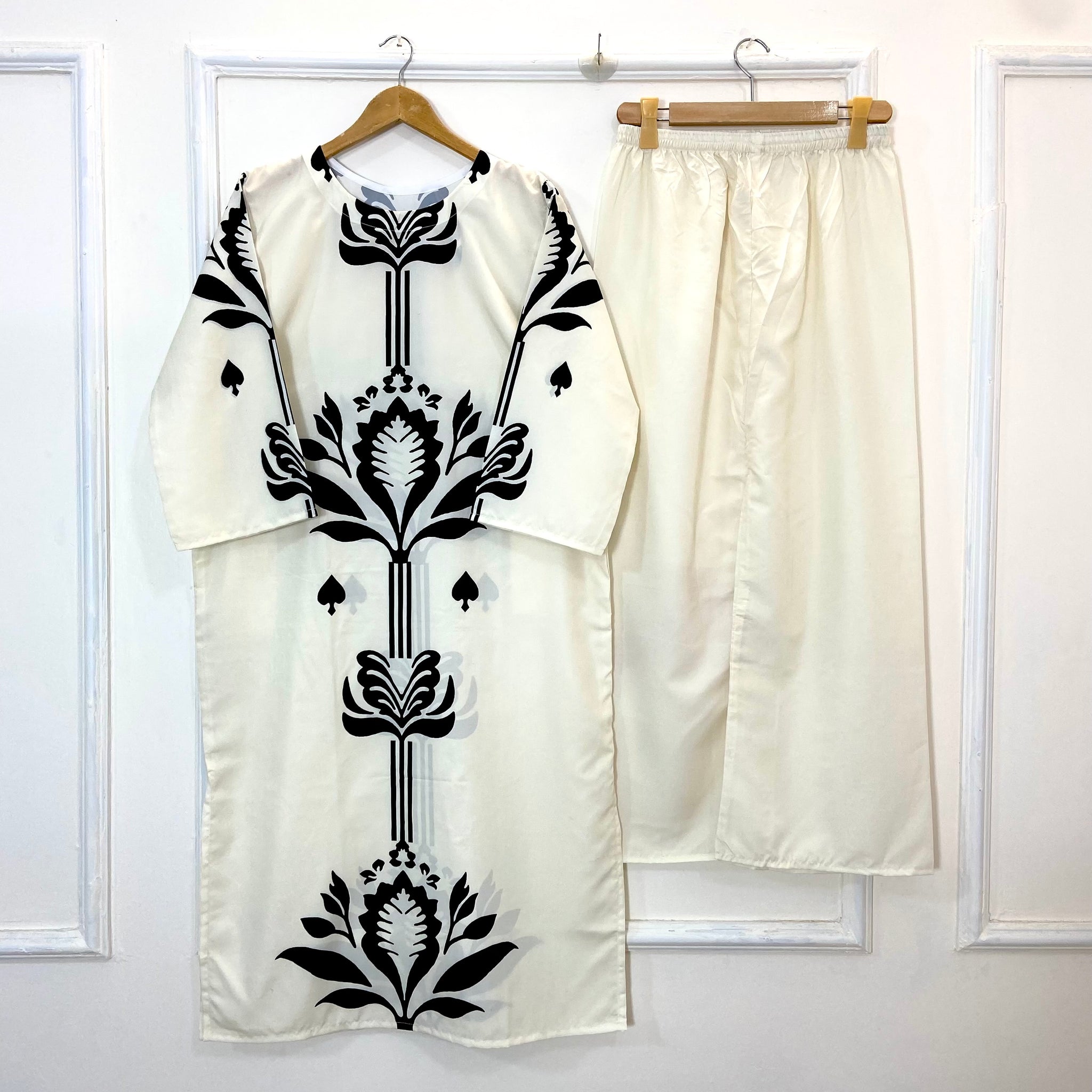 Creamy Delight Co-Ord Set (Swiss Silk) D-170