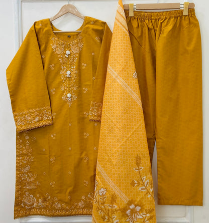 Eid Edit: 3PC (Premium Cotton) D-427