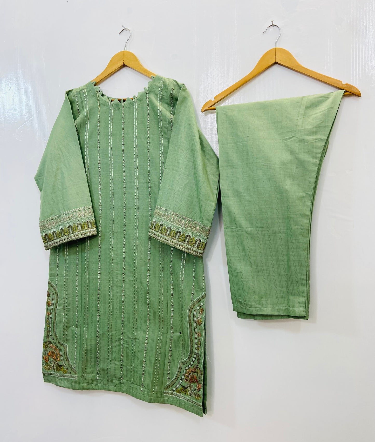 Elegant Embroidered 2PC (Self Cotton) D-94