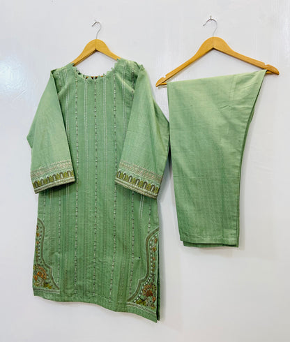 Elegant Embroidered 2PC (Self Cotton) D-94