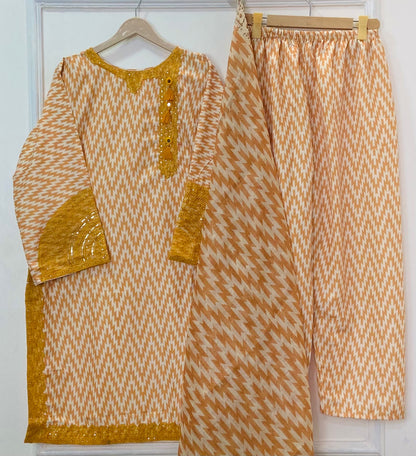 Sequins Embroidered Series: 3PC (Bana Dora Silk) D-367