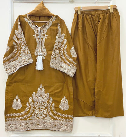 Embroidered 3PC | Cotton D-625