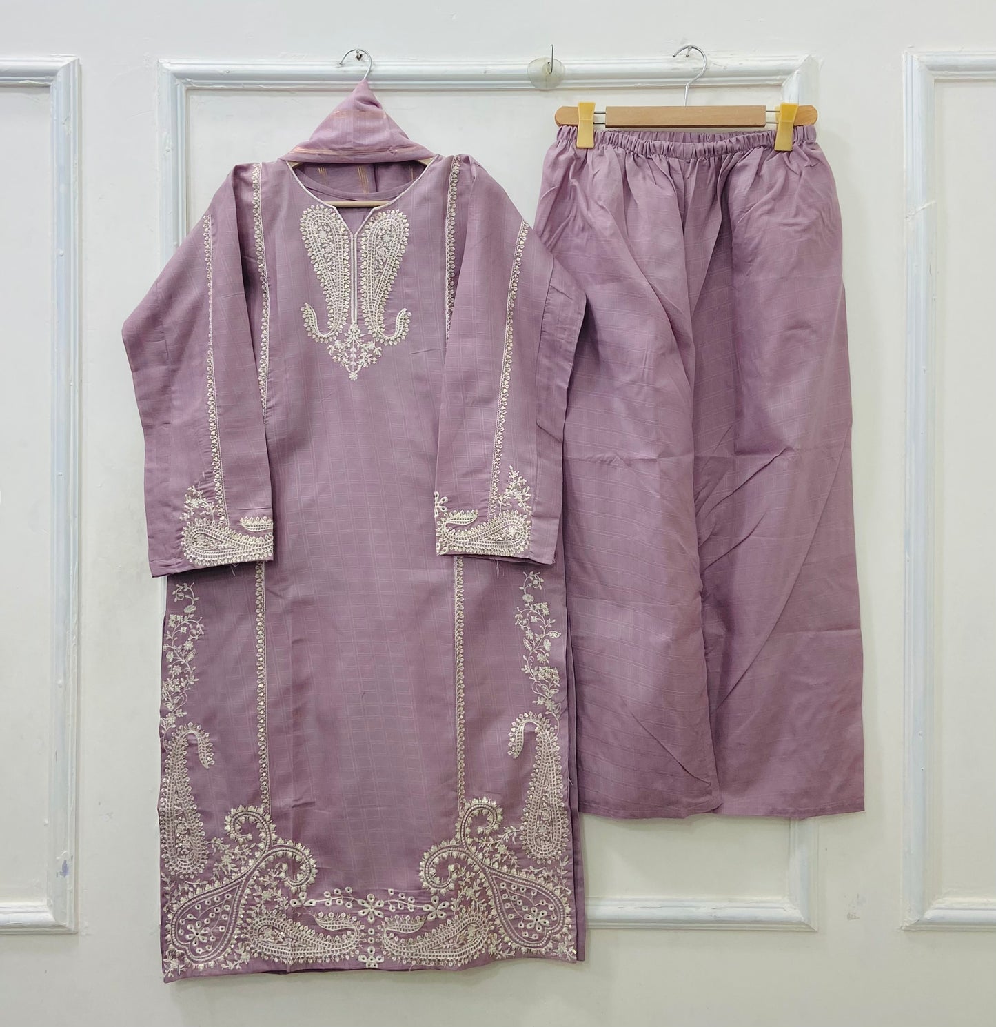 Long Embroidered | 3PC Cotton D-544
