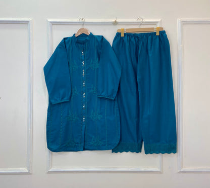 Chicken Kari- Handcrafted Co-Ord Set (Khaddar) D-222