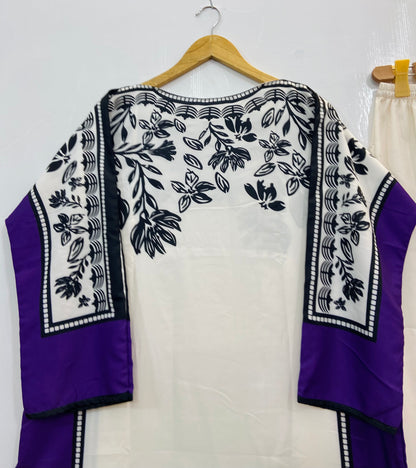 Elegant Kaftaan 2PC (Swiss Silk) D-90