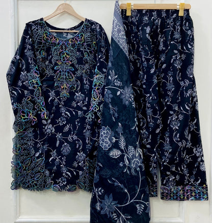 Farshi Fantacy 3PC (Lawn) D-529