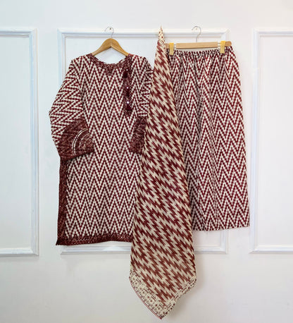 Sequins Embroidered Series: 3PC (Bana Dora Silk) D-367