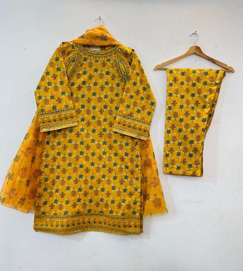 Embroidered 3PC "Best Selling" (Lawn) 14