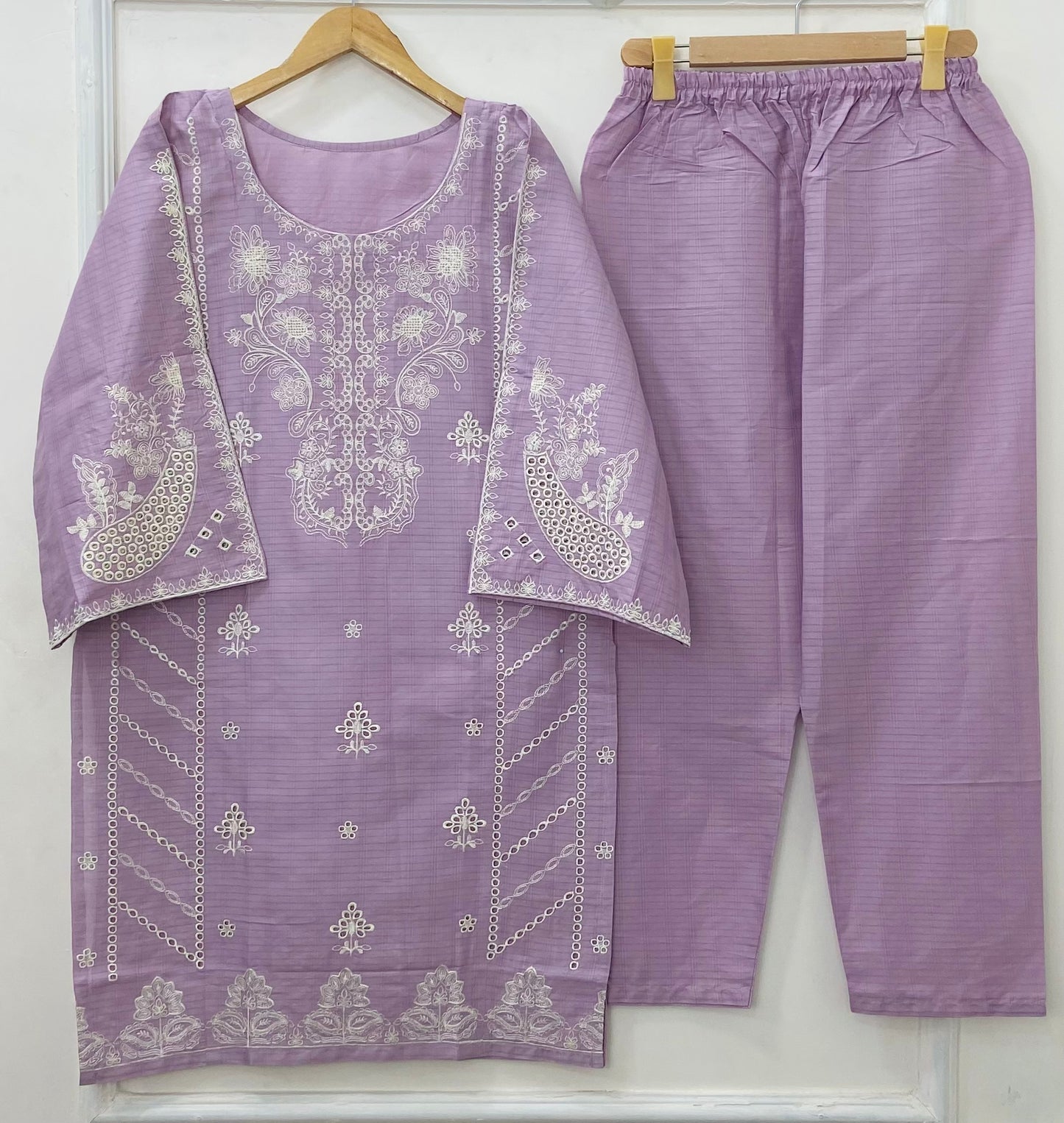 Dazzling Embroidered 2PC (Premium Cotton) D-419