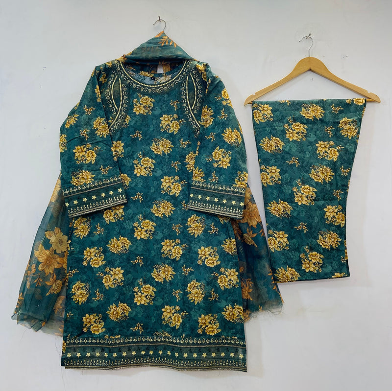 Embroidered Luxury Touch 3PC (Lawn Best Selling)  D-70