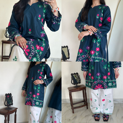Neelam | Farshi Shalwar 2PC Cotton D-631