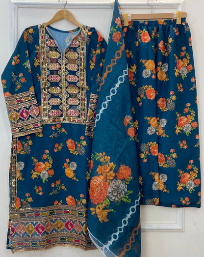 Chandni 3PC (Silk) D-242