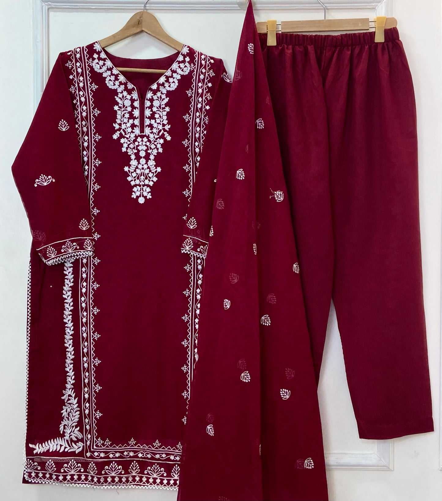 Gulnaar Embroidered 3PC (Chiffon) D-372