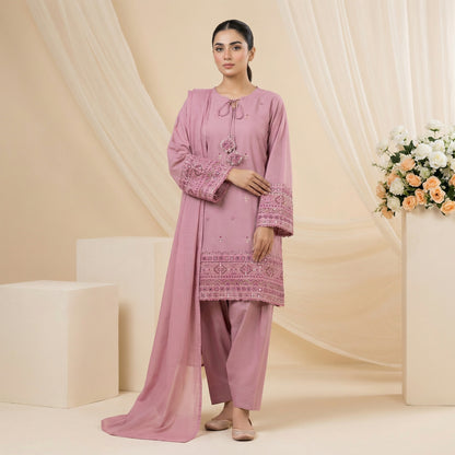 Noori Chicken Kari | Cotton 3PC Tea Pink D-471