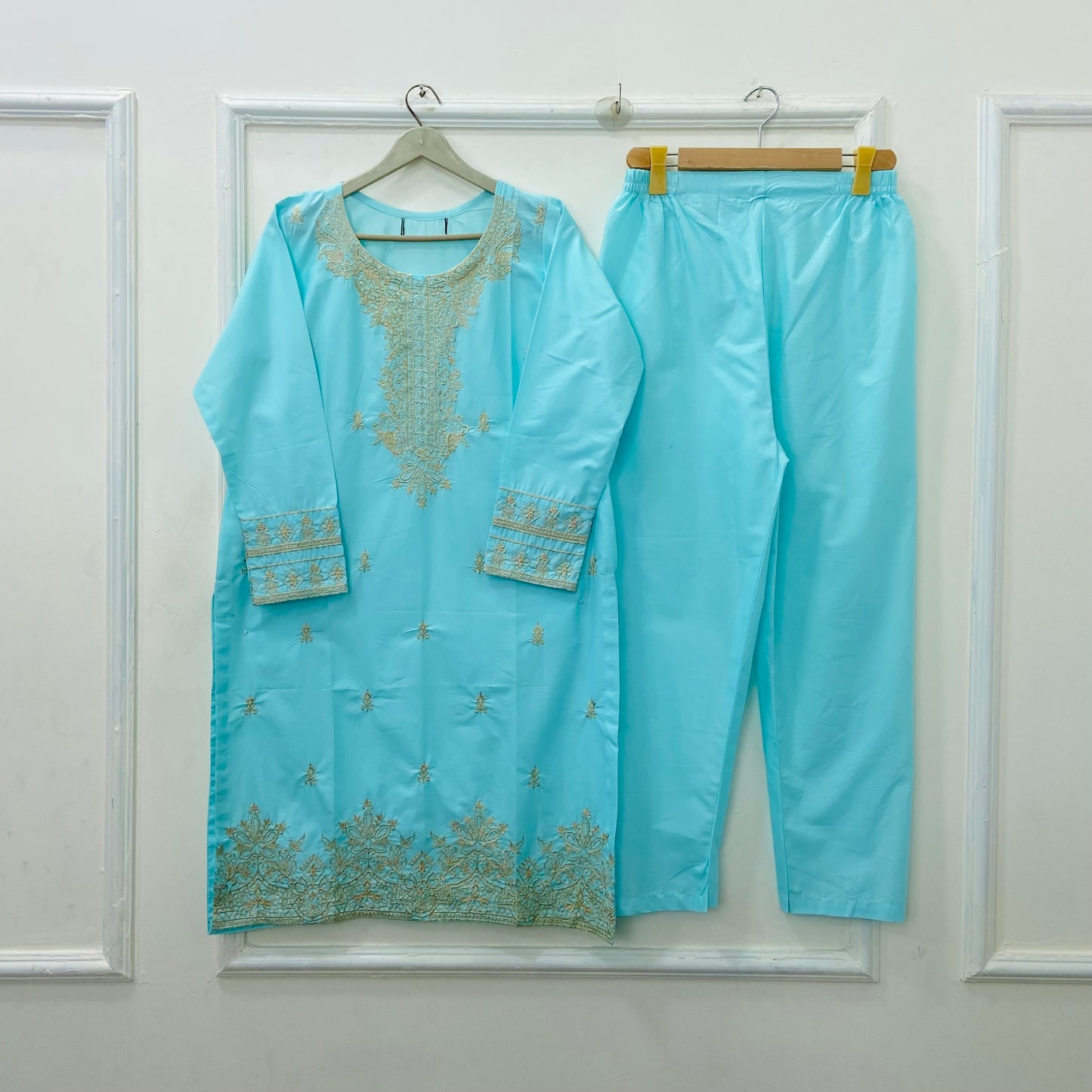 Fairy Embroidered 2PC (Premium Cotton) D-412