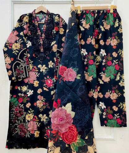 Pink Petal | 3PC Lawn D-576