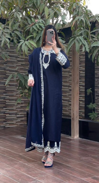 Dreamy Blue 3PC (Premium Cotton) D-448