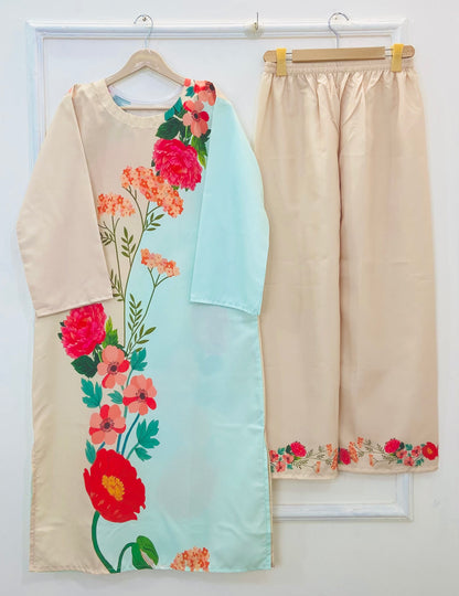 Sandy Beach Co-Ord Set (Swiss Silk) D-239