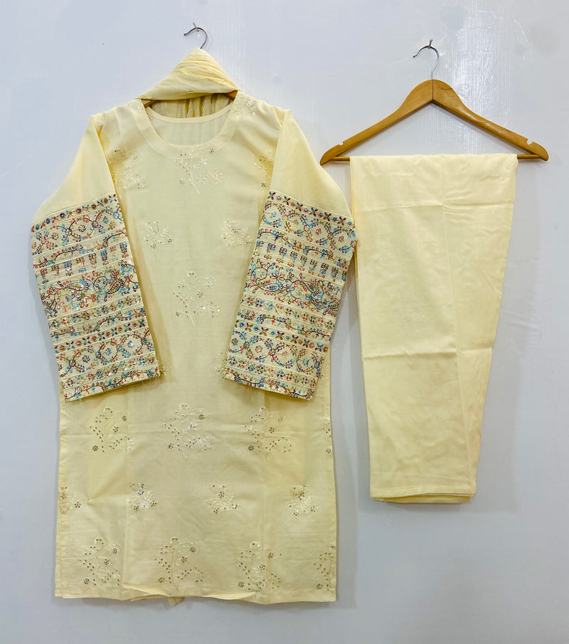Sequins Embroidered Chic (Khaadi Cotton) D-93