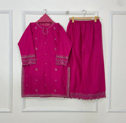 Embroidered Embellished Beauty 3PC (Best Seller) (Khaddar) D-189