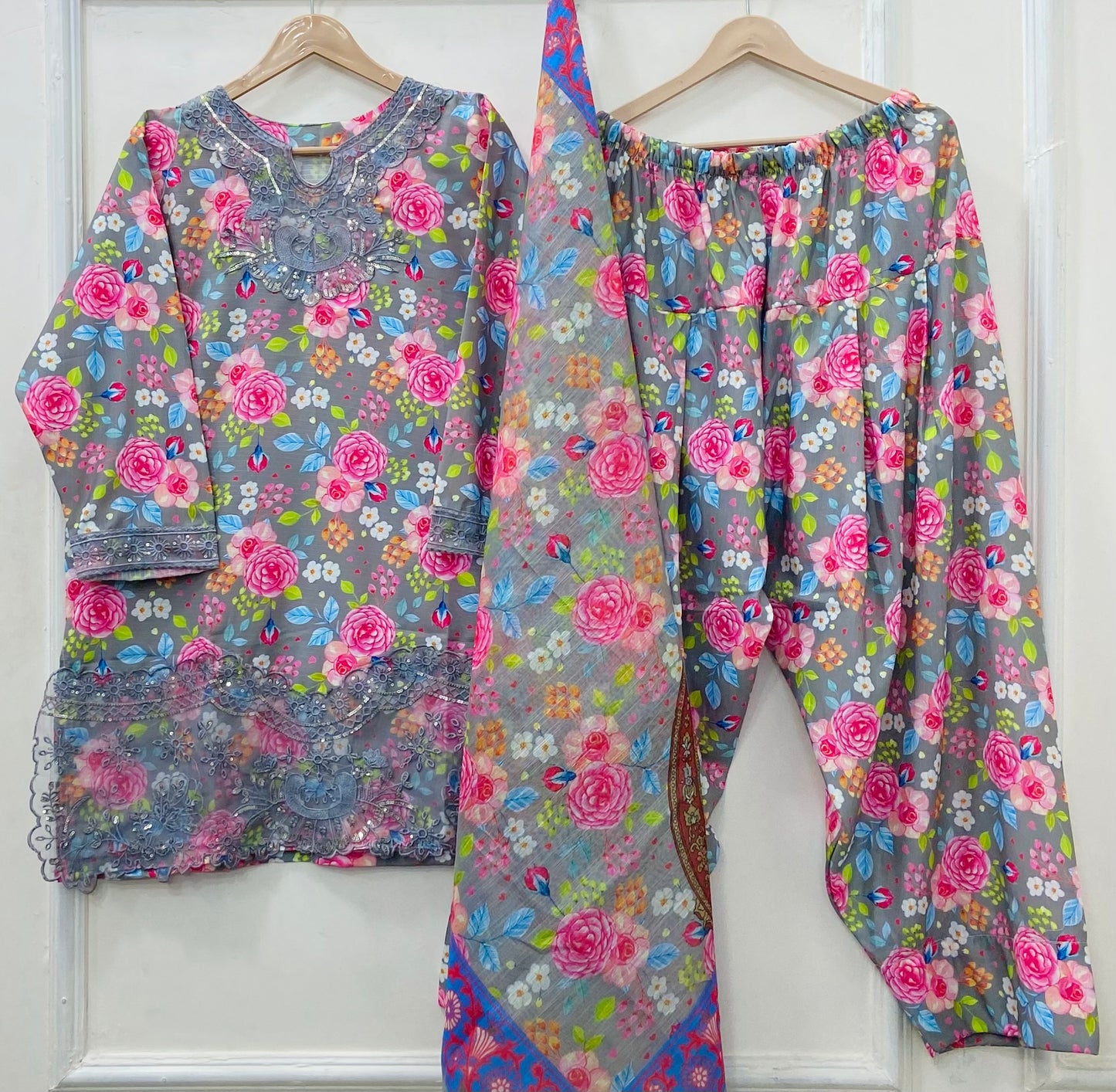 Eid Edit: 3PC (Bana Dora Silk) D-530