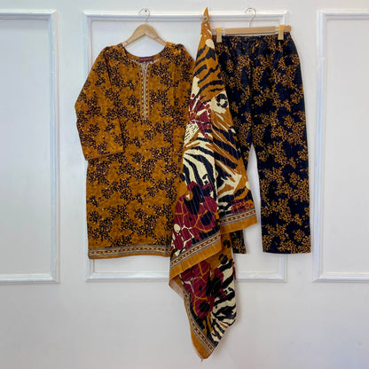 Bin Saeed's Winter Edit: 3PC (Khaddar) D-305