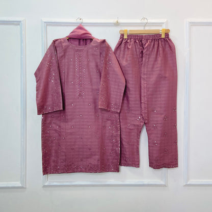 Starlight Embroidered 3PC (Premium Cotton) D-378