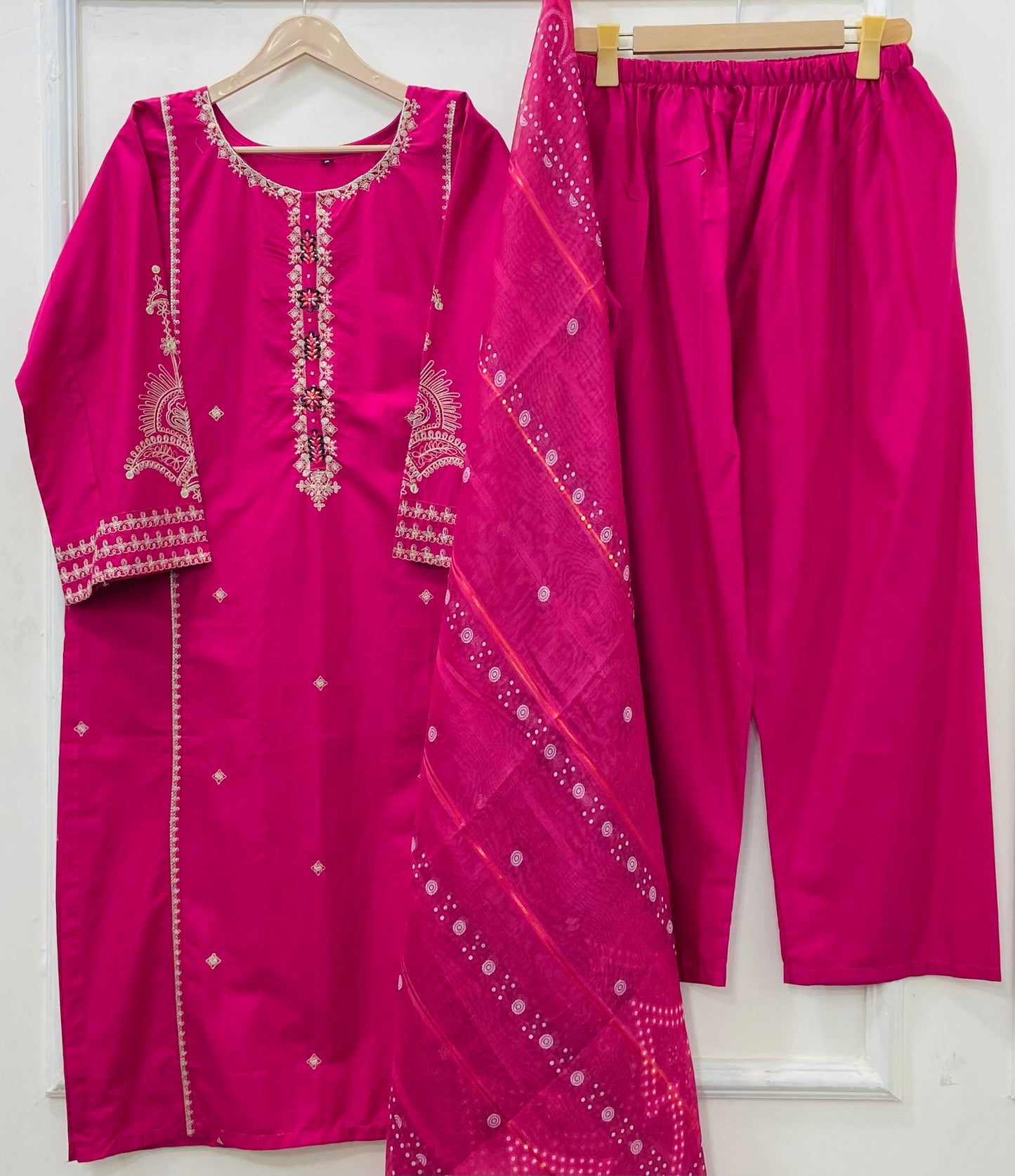 Long Embroidered | 3PC Cotton D-563