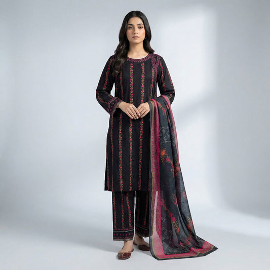 Black Ethnc | 3PC Lawn D-560