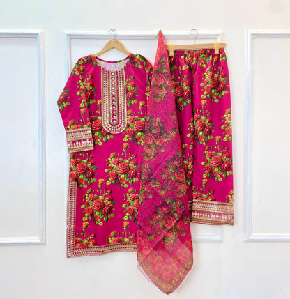 Gulnar Silk Sequins 3PC (Silk) D-251