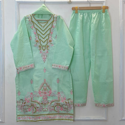 Embroidered Galaxy 3PC (Cotton) D-319