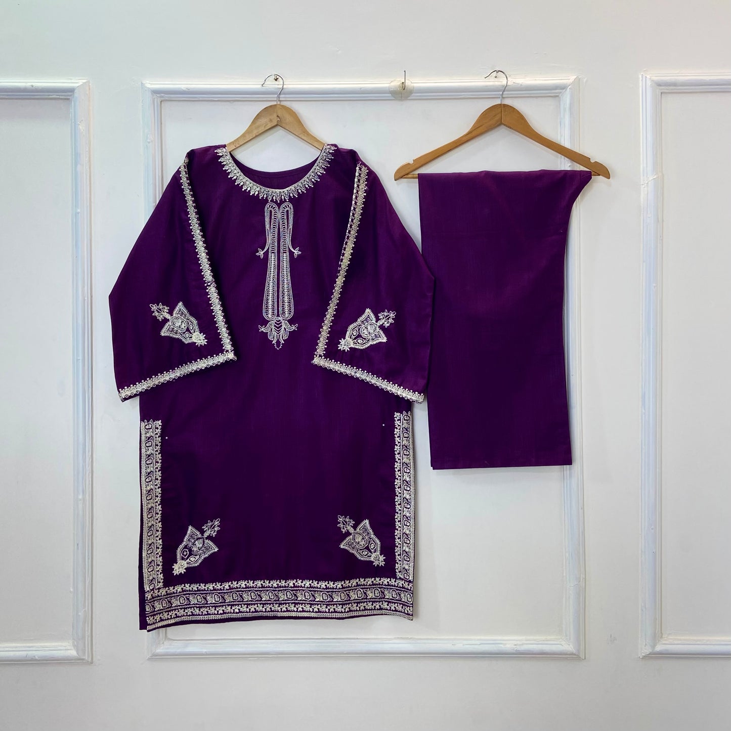 Front & Back Embroidered 2PC (Khaddar) D-320