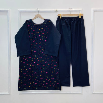 Floral Frenzy Embroidered 2PC (Premium Cotton) D-360