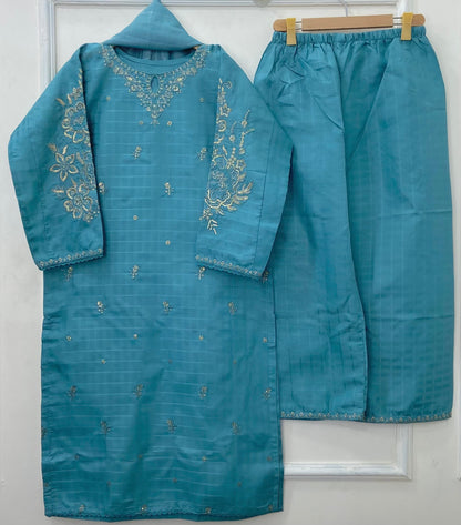 Eid Edit: Embroidered 3PC (Premium Cotton) D-440