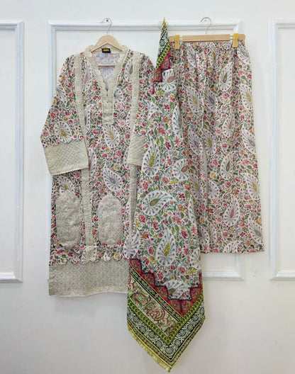 Ivory Garden 3PC (Lawn)